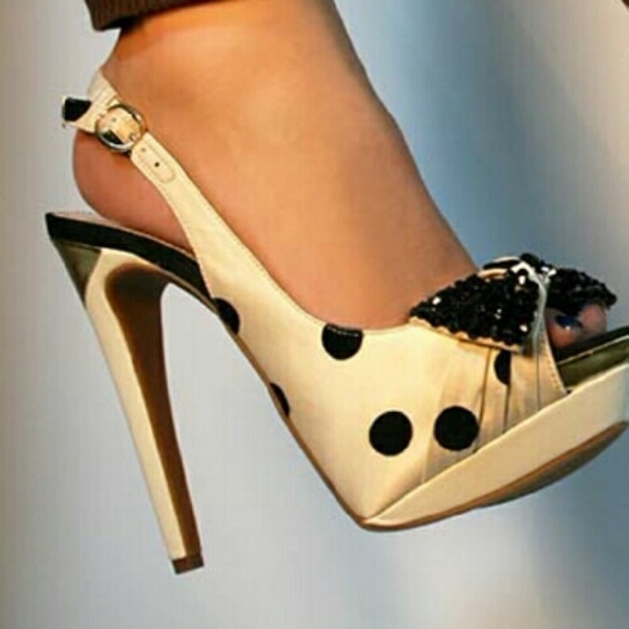 JESSICA SIMPSON sierra nude satin dot