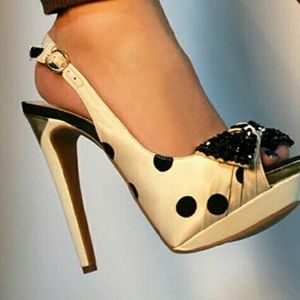 JESSICA SIMPSON sierra nude satin dot