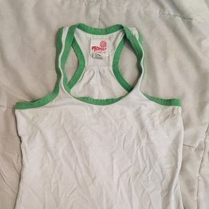 racerback with green trim