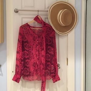 Sheer pink Cabi blouse