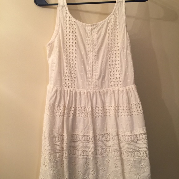 White lace dress with low back