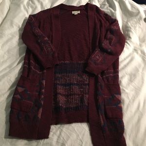 Burgundy Pacsun Sweater