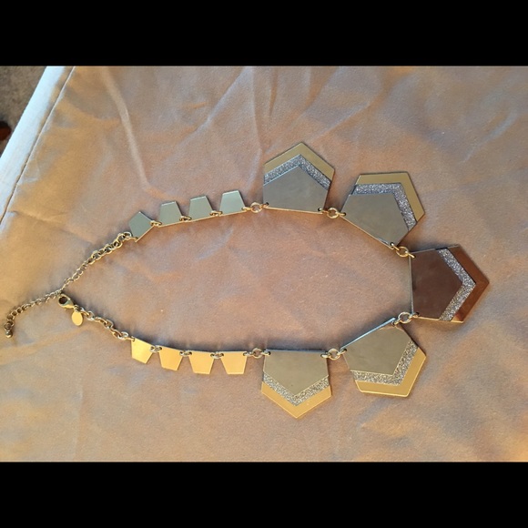 Express gold and silver statement necklace