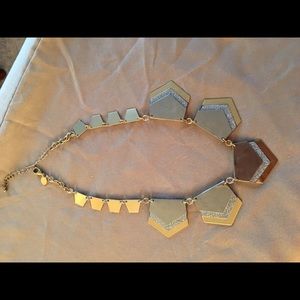 Express gold and silver statement necklace