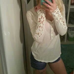 white with lace arms, also have in black