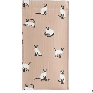 J crew eye glass case with cat print