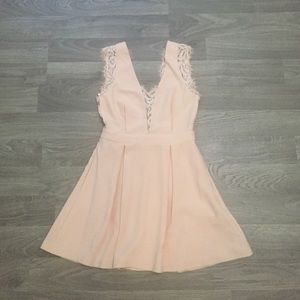 BCBGeneration Dusty Pink Dress with Lace
