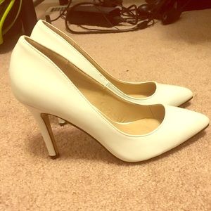 Brand new White leather pumps! 6.5