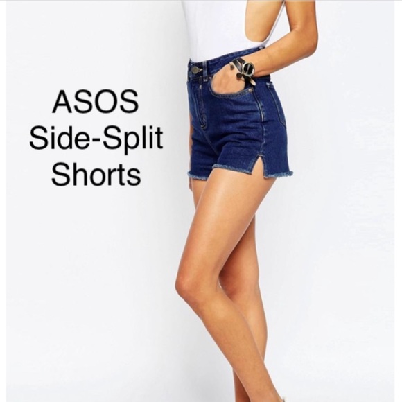 ASOS Side-Split Denim Shorts