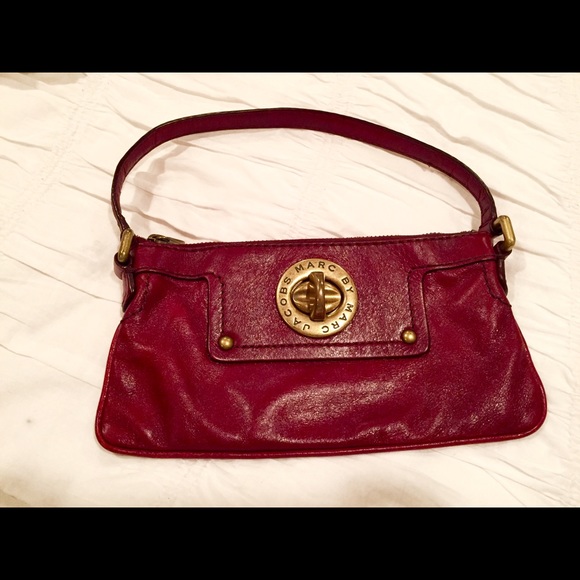 Marc by Marc Jacobs Maroon Small Leather Handbag