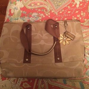 Light brown coach purse