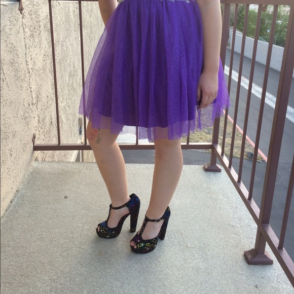 B Darlin Brand Purple Prom Dress Size 3/4 - Picture 2 of 3