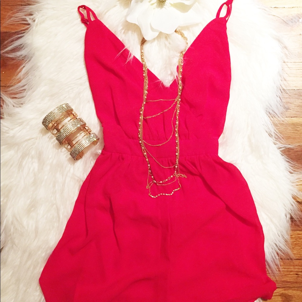 Karla Romper in Red
