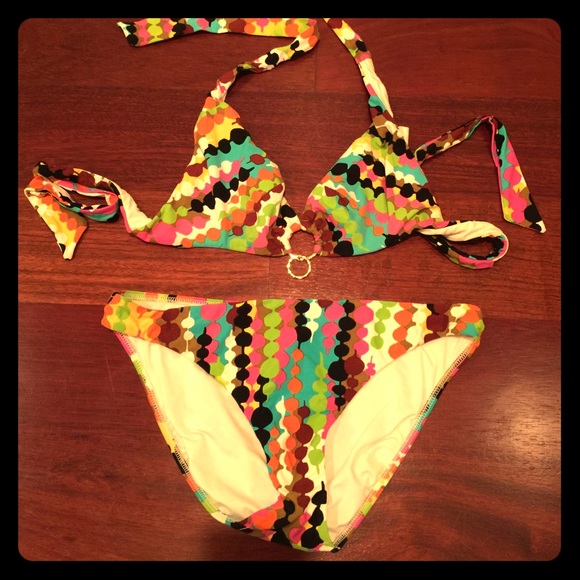 Trina Turk dot bikini 2pc swimsuit, 6