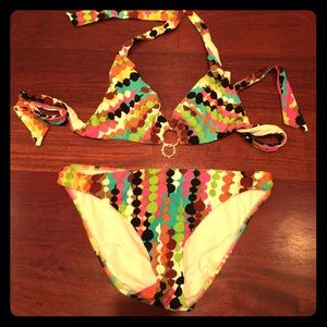 Trina Turk dot bikini 2pc swimsuit, 6