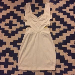 White cutout bodycon