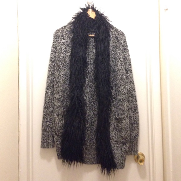 Minkpink Shaggy Sweater Cardigan