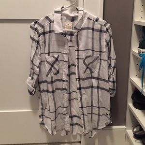 AEO Plaid Vintage Boyfriend shirt