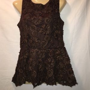 Brown peplum