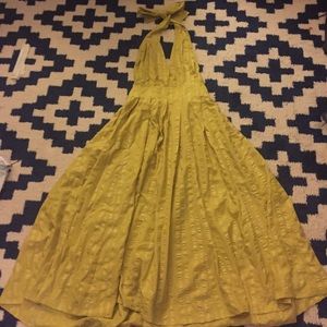 Backless halter flow skirt dress!