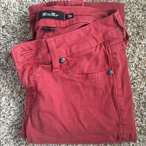 Red Miss Me Skinny Jeans
