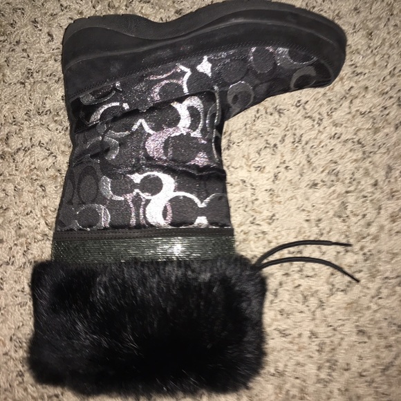Coach Rabbit Real Fur Snow Boots