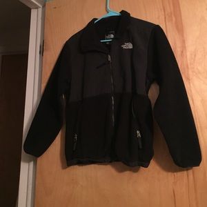 Boys L black NorthFace Fleece jacket
