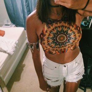 Liberated Hearts Halter Crop