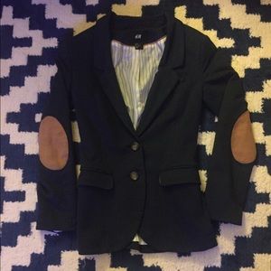 Dark Blue Cotton Blazer