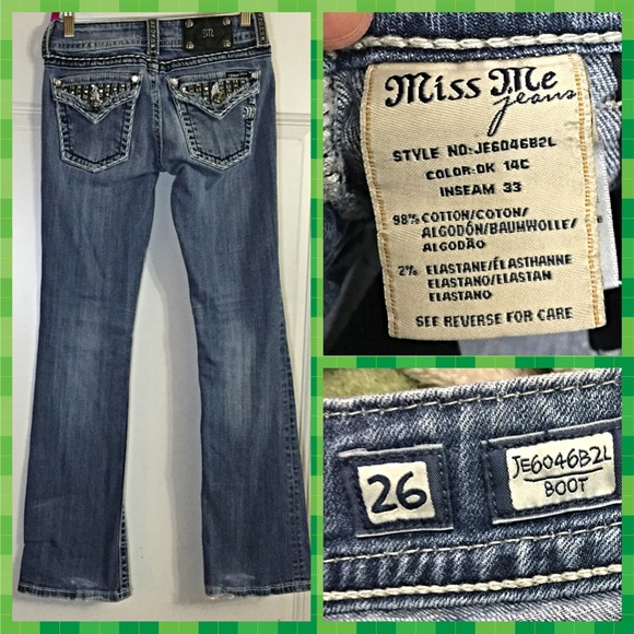 Miss Me Jeans 26" x 33" Bootcut Jeans