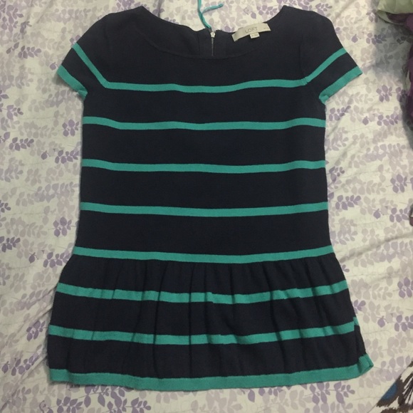 Blue striped long tee