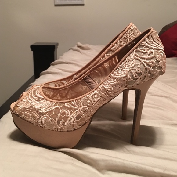 Mix no6 Shoes - Nude all lace pump