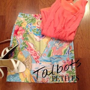 Talbots Petites floral skirt.