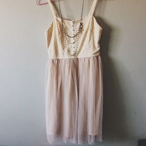 Fairytale lace & tulle dress with corset style top