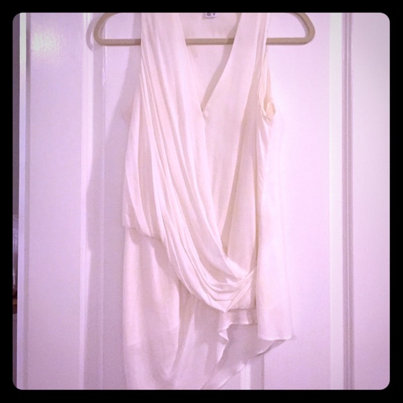 Helmut Lang, white asymmetrical blouse