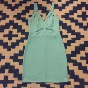 Light Blue Cutout Bodycon