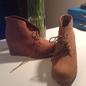 Merona from target suede camel booties