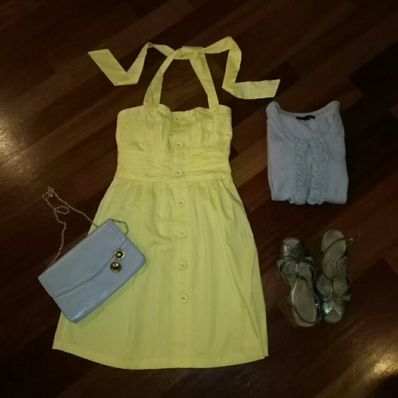 Yellow halter dress
