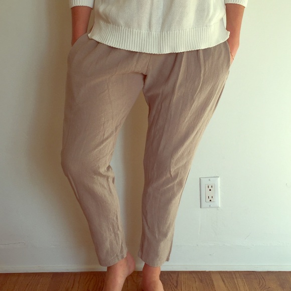 Black Crane Cotton Pants