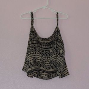 Tribal Print Crop Tank Top