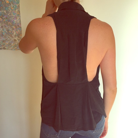 Reformation Washed Silk Top