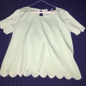 Francesca's Collection scalloped blouse