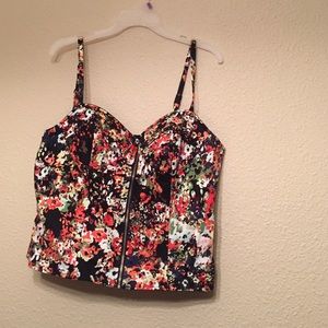 Floral print crop top