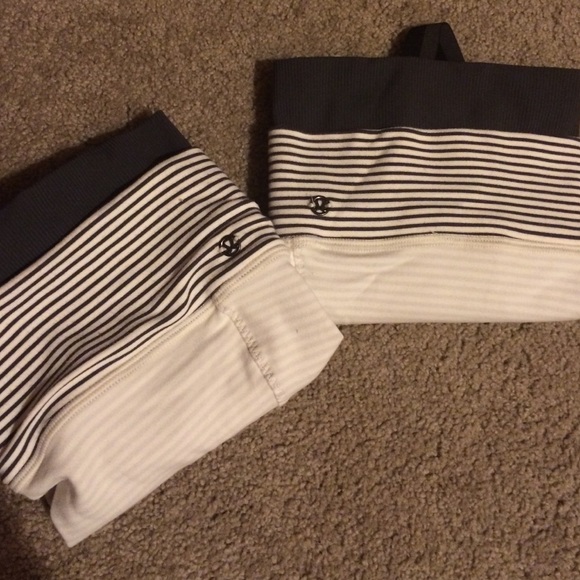 Striped LuLulemon studio leg warmers NWOT