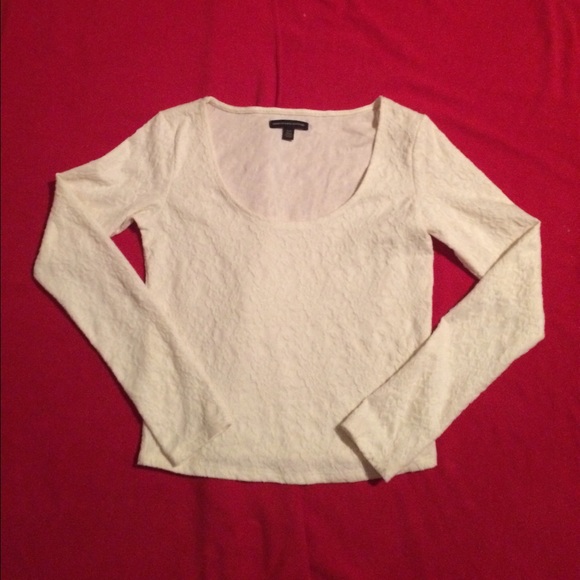 Cream colored American eagle crop top