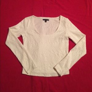 Cream colored American eagle crop top