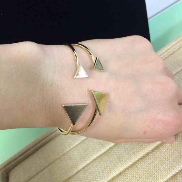 2 for $10 triangle golden bracelets