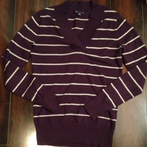GAP Purple Striped Sweater