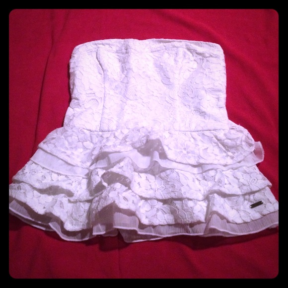 White hollister tube top
