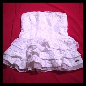 White hollister tube top